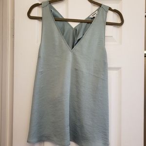 Express Open Back V-neck Satin Tank